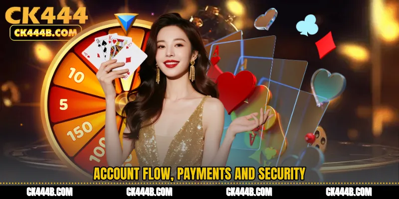 Account flow, payments and security