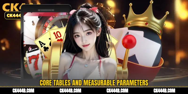 Core tables and measurable parameters